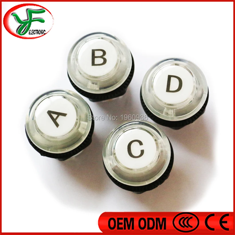 1 шт. A B C D logo 5V LED подсветка кнопка с Mirco Swich для JAMMA MAME Запчасти игровых автоматов |