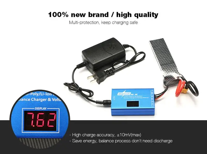 Charsoon DC-4S 2-4S Li-poly/Li-ion аккумулятор баланс зарядное устройство детектор напряжения адаптер питания для радиоуправляемой модели квадрокоптера