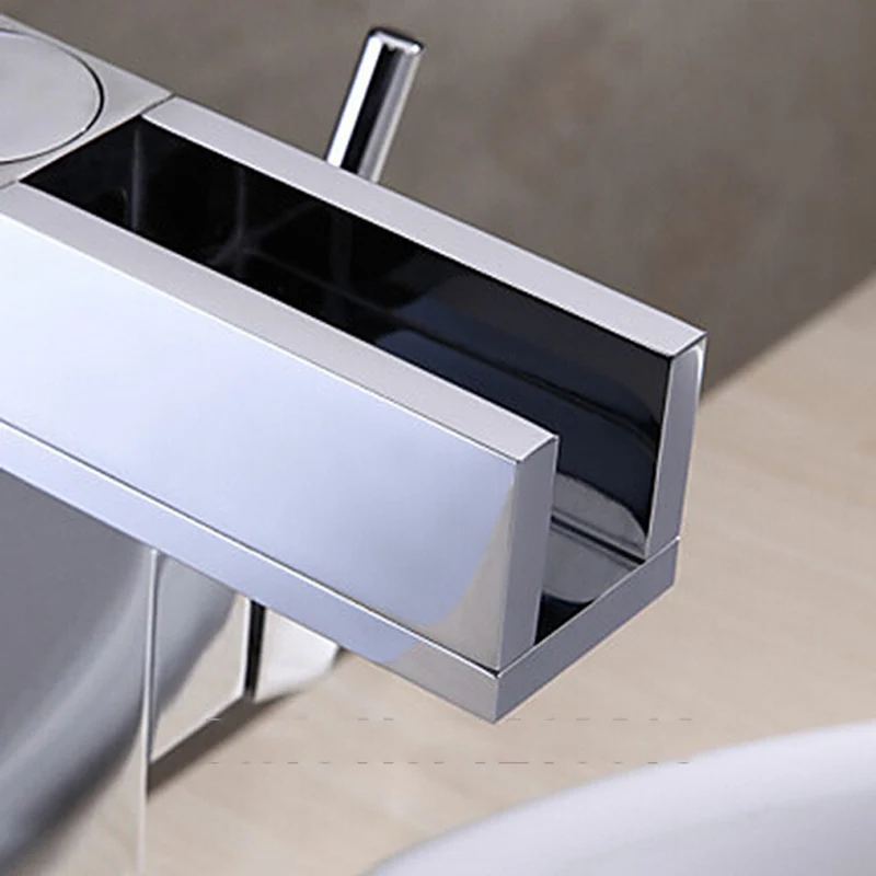 Новый современный высокий кран для раковины ванной комнаты хромированный с