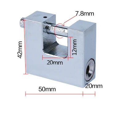 Only 50mm 1 шт. прямоугольной замок Сталь+ оцинкованного железа замок Anti-Theft Водонепроницаемый пыли Прай security lock замок двери универсальный открытым - Цвет: Only 50mm