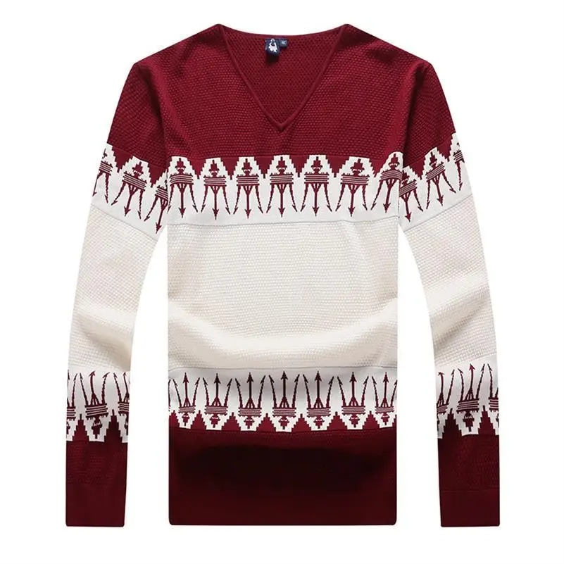 9XL 8XL 7XL 6XL Korean version New Fashion Winter Pullover Men V-Neck Knitted Sweater Trend High-quality And | Мужская одежда