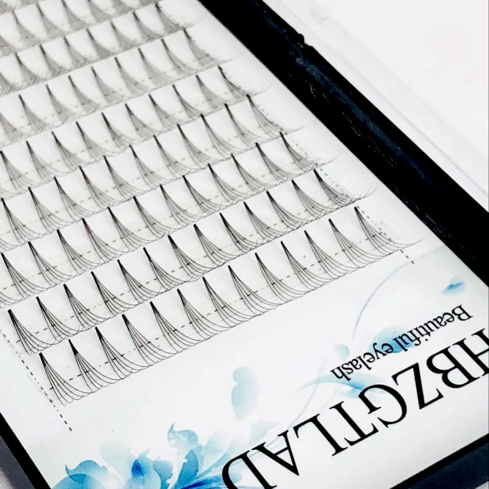 2D 3D 4D 5D русский объем черные ресницы удлинение короткий стержень предварительно сделанные вентиляторы ресницы Горячая ресниц индивидуальные расширения