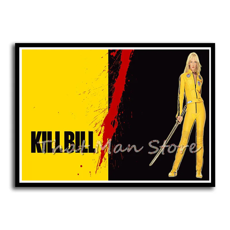 Kill Bill Vol.1 Квентин Тарантино постеры белая бумага с покрытием печать наклейки на