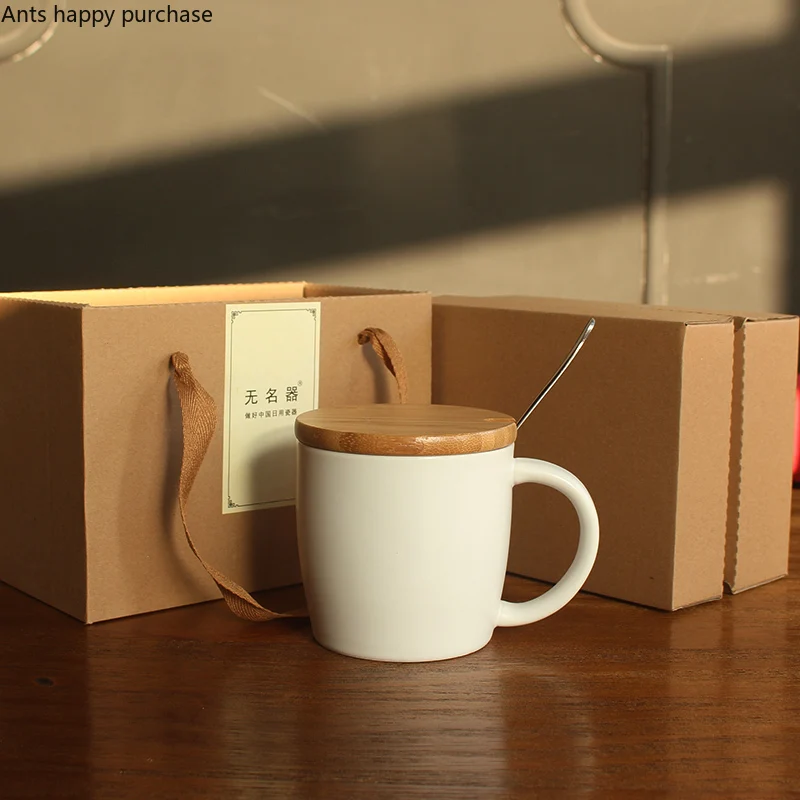 520ml White Ceramics Coffee Mug with Lid Large Capacity Mugs Creative Drinkware Tea Cups Novelty Gifts Milk Cup | Дом и сад