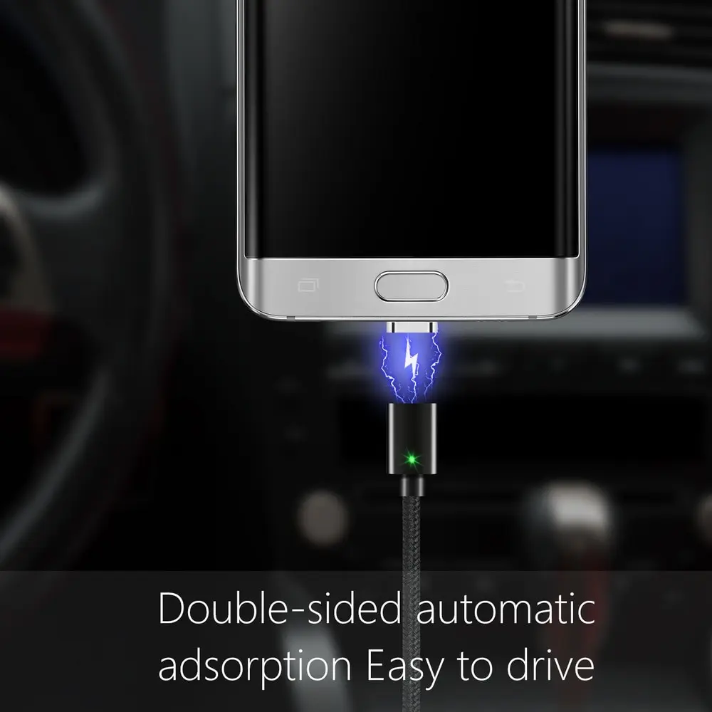 Магнитный кабель Micro usb type C адаптер быстрой зарядки телефона Microusb магнитное