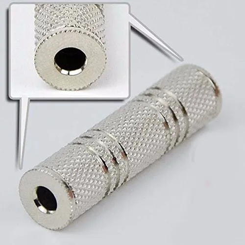 

50pcs metal Silver 3.5mm 1/8" Stereo TRS Female to 3.5mm Female Jack Audio Headphone Coupler adapter connector