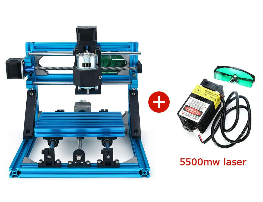 5500mw laser CNC 1610 с ER11 гравировальный станок мини DIY CNC лазерный станок PCB фрезерный станок, резьба по дереву маршрутизатор, лучшие передовые игрушки - Цвет: 5500mw laser