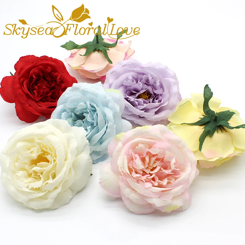 Украшение для свадебной вечеринки искусственные головки цветов пионы Декор дома