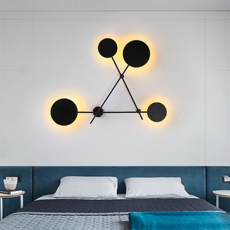 

Nordic Postmodern led wall lamp art creative living room clothing shop stairs Bedroom cafe decoration lights free shipping