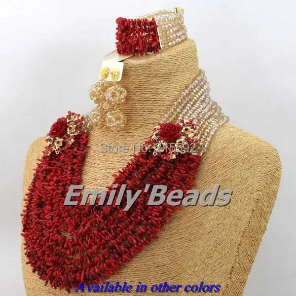 Очаровательные нигерийские ожерелья из бисера свадебные цвета шампанского