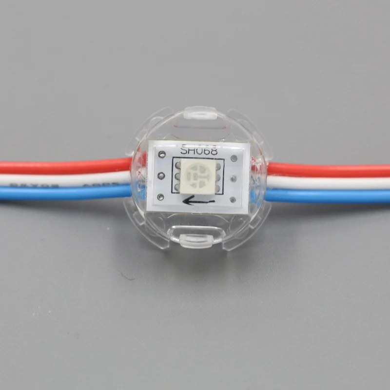 Светодиодный точечный светильник WS2811 5 В 20 мм полноцветный 5050 SMD RGB светодиодный 50