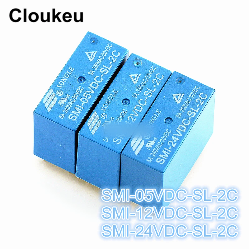 2 шт. реле DIP8 SMI-05VDC 12VDC 24VDC-SL-2C 5 В, 12 В, 24 В постоянного тока, 5A