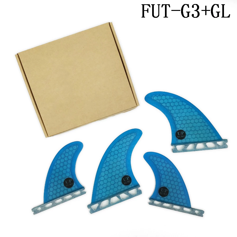 Стекловолоконный сотовый плавник для доски серфинга Future fin G3 + GL синий/оранжевый