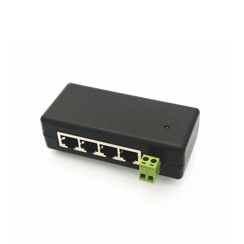 48V коммутатор питания через Ethernet 100 Мбит/с сетевой gigabit 4 Порты POE Стандартный RJ45