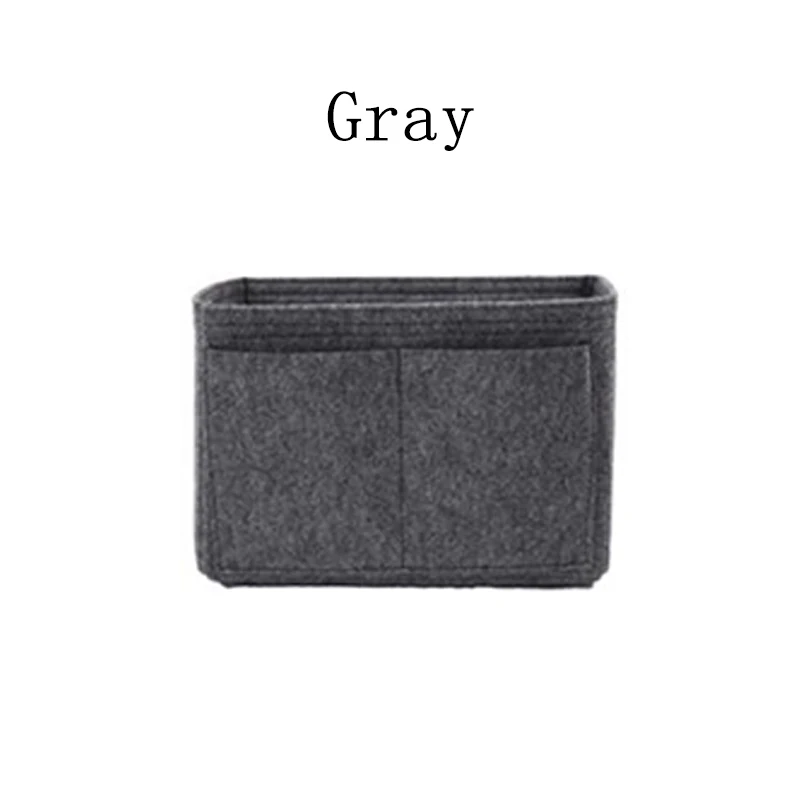Gray Новинка, органайзер для макияжа, войлочная сумка-вкладыш для сумки, дорожный Внутренний кошелек, портативная косметичка, органайзер, подходящие чехлы - Color: Gray