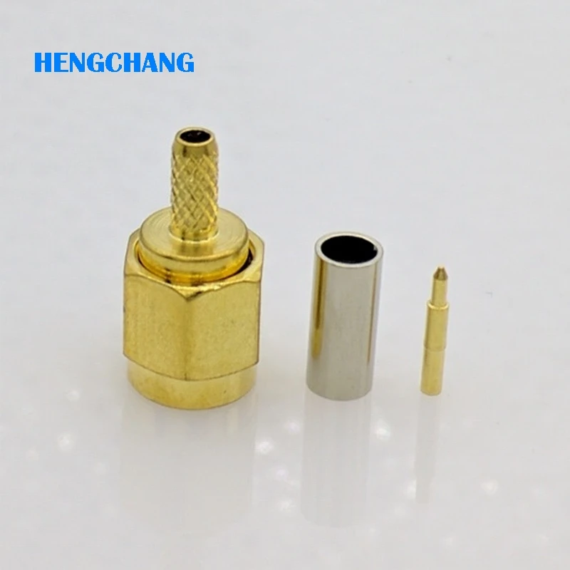SMA Штекерный разъем обжимной RF для 50 1 5 RG174 RG316 LMR100 коаксиальный кабель 10 шт .|connector