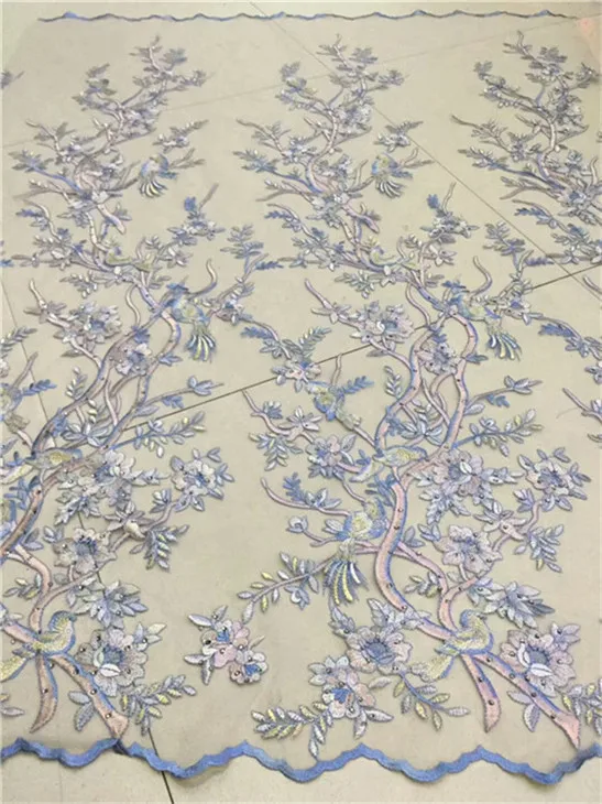 fancy ddp-5-1 embroidery French net African lace Fabric 3d flower Beaded Lace tulle mesh Fabric!! | Дом и сад