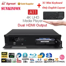 Медиаплеер Egreat A11 3D 4K Blu Ray HDD 2 ГБ 16 двойной HDMI выход Bluetooth Android ТВ