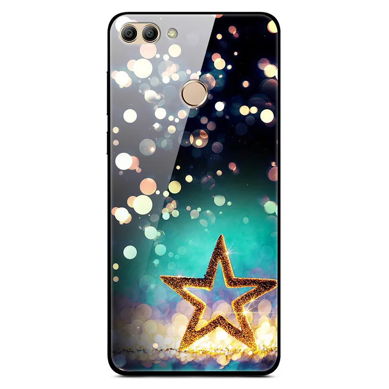 Жесткий чехол для huawei Y9 чехол из закаленного стекла задний корпус силиконовый бампер чехлы для телефона для huawei Y9 FLA-LX1 Y 9 Y92018 - Цвет: 15