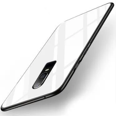 Для oneplus 6 Чехол One Plus 6 Чехол антидетонационный Fundas мобильный телефон закаленное стекло защитный чехол для Coque oneplus 6 op6 1+ 6 - Цвет: White