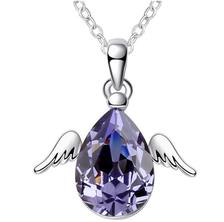 Женские Горячие угол крыло ожерелье из циркона ювелирные изделия посеребренные |