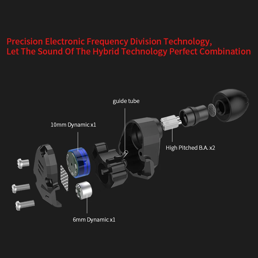 Новый плотным верхним ворсом KZ ZS6 2DD + 2BA блок гибридные наушники вкладыши стерео