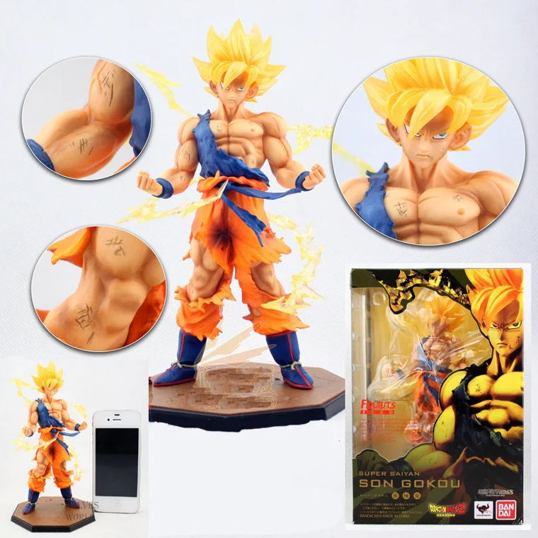 Dragon Ball Z Super Saiyan 17 см Сон Гоку гокоу в коробке ПВХ фигурка Коллекционная модель