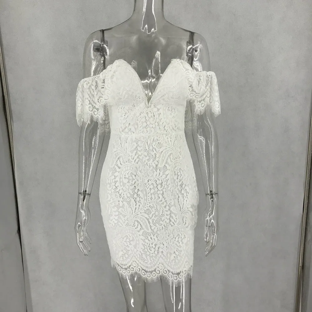 2019 сексуальное коктейльное платье для вечеринки кружевное летнее платье-футляр