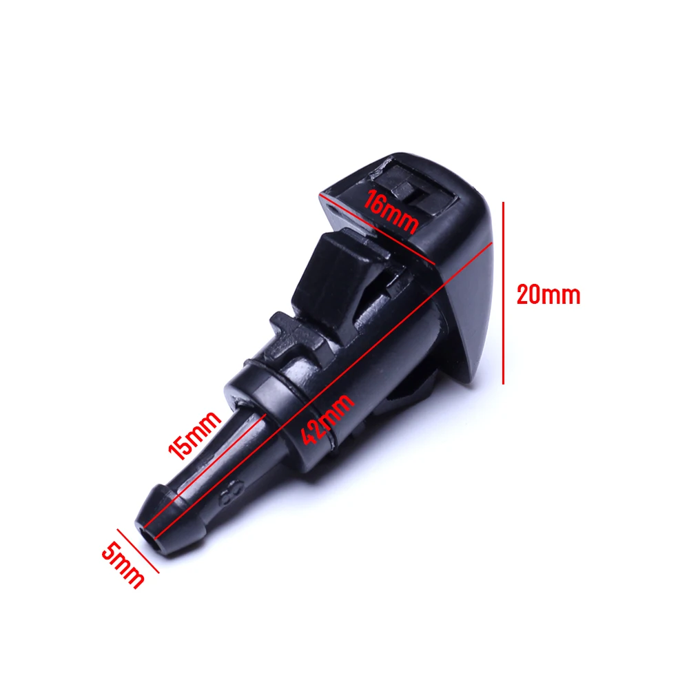2x Windshield Washer Wiper Jet Water Spray Nozzle For Chrysler 300 for Dodge Charger Ram 2005~2011 2012 2013 2014 2015 Black | Автомобили