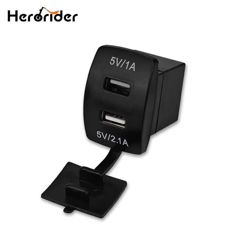 

Herorider Car USB Waterproof Charger Dual USB 12v 24v 3.1A Ship Type Dual Usb Car Charger Voltmeter Adapter For Samsung Iphone