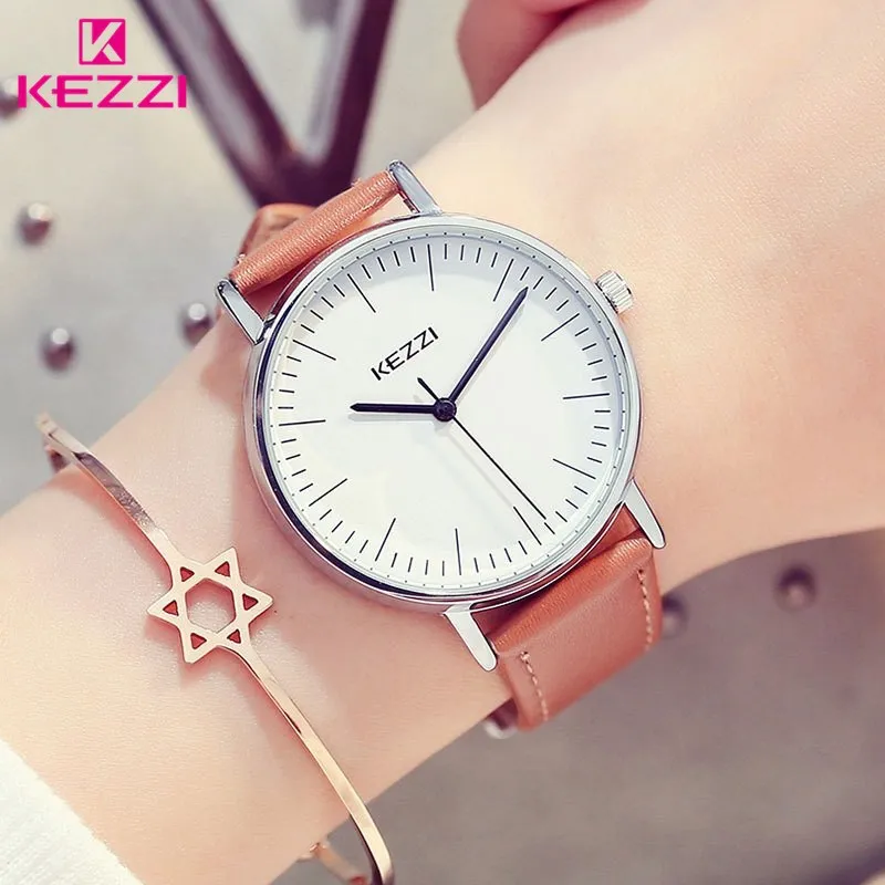 KEZZI Винтаж часы модные женские туфли Часы Reloj Mujer Dames horloges круглый студент