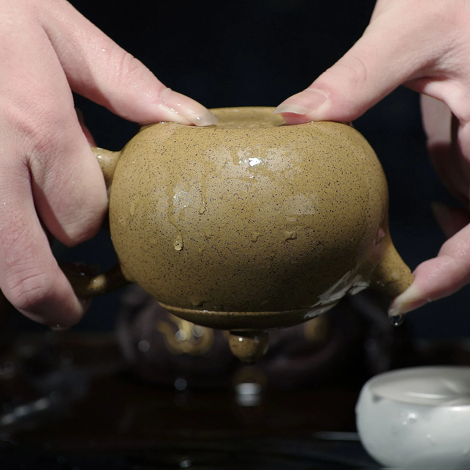 

Beauty authentic Yixing teapot famous handmade teapot purple clay ore section of sesame pot of Kung Fu Tea Pot 023