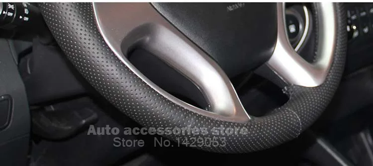 Чехол для hyundai ix35 рулевое колесо чехлы для автомобиля стайлинг DIY натуральная кожа противоскользящие дышащие автомобильные чехлы