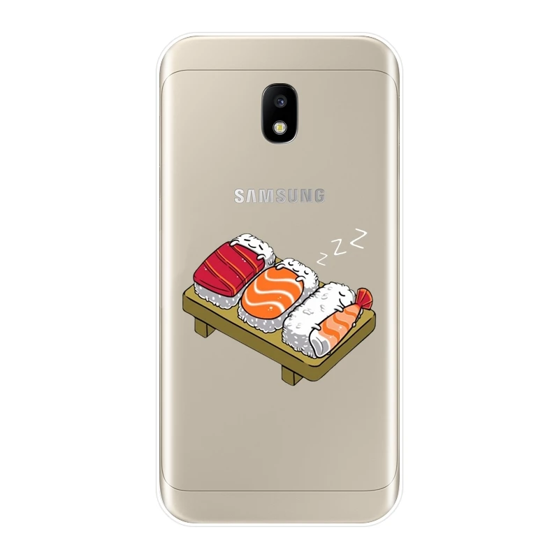 Милый мягкий силиконовый чехол для телефона Sushi Food Samsung Galaxy J3 J5 J7 2015 2016 2017 J4 J6 J8 Plus