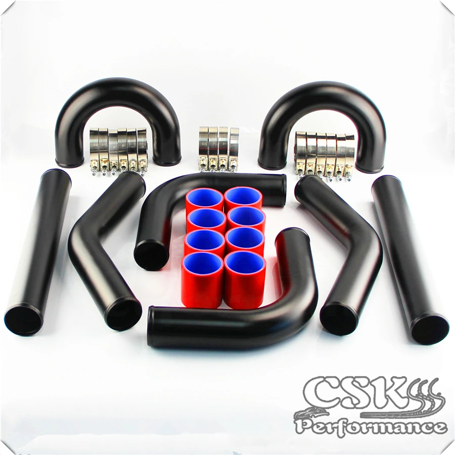 UNIVERSAL 3&quot 76MM TURBO BOOST INTERCOOLER PIPE KIT 8 PCS Aluminum PIPING |