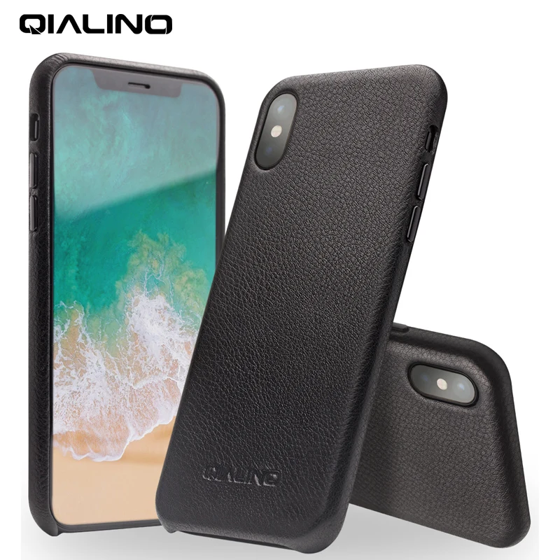 

QIALINO Ultra Thin Case for iPhone XS / 10 Fashion Genuine Leather Back Bag Cover for iPhone xs Luxury Phone Case for 5.8 inch