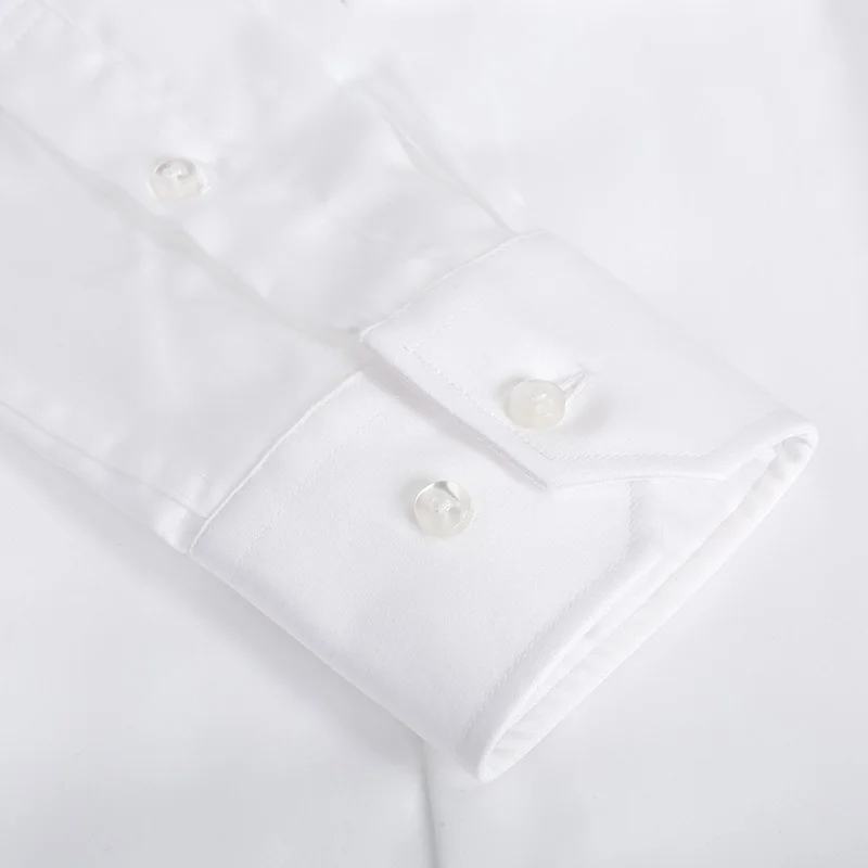 Мужская хлопковая рубашка с длинным рукавом повседневная однотонная