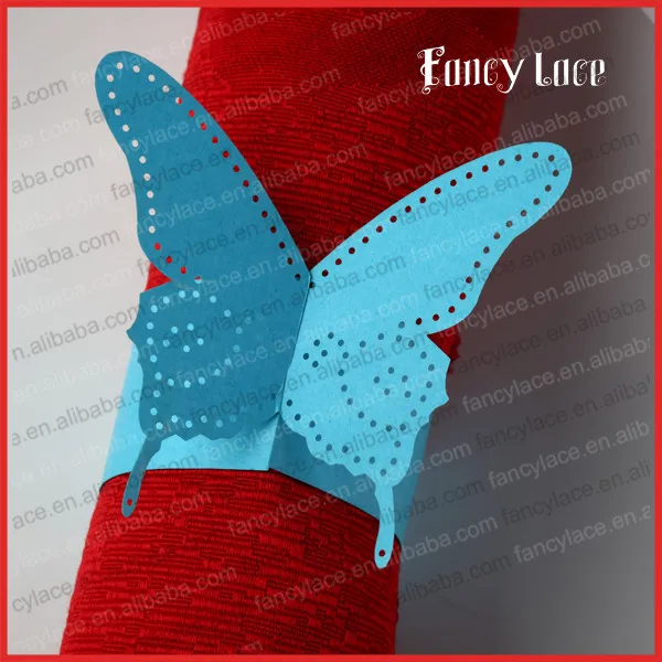 50Pcs Hot Sale Laser Cutting Butterfly Shaped Wedding Favors Most Popular Napkin Ring Paper Party Decoration Table Decorations | Дом и сад