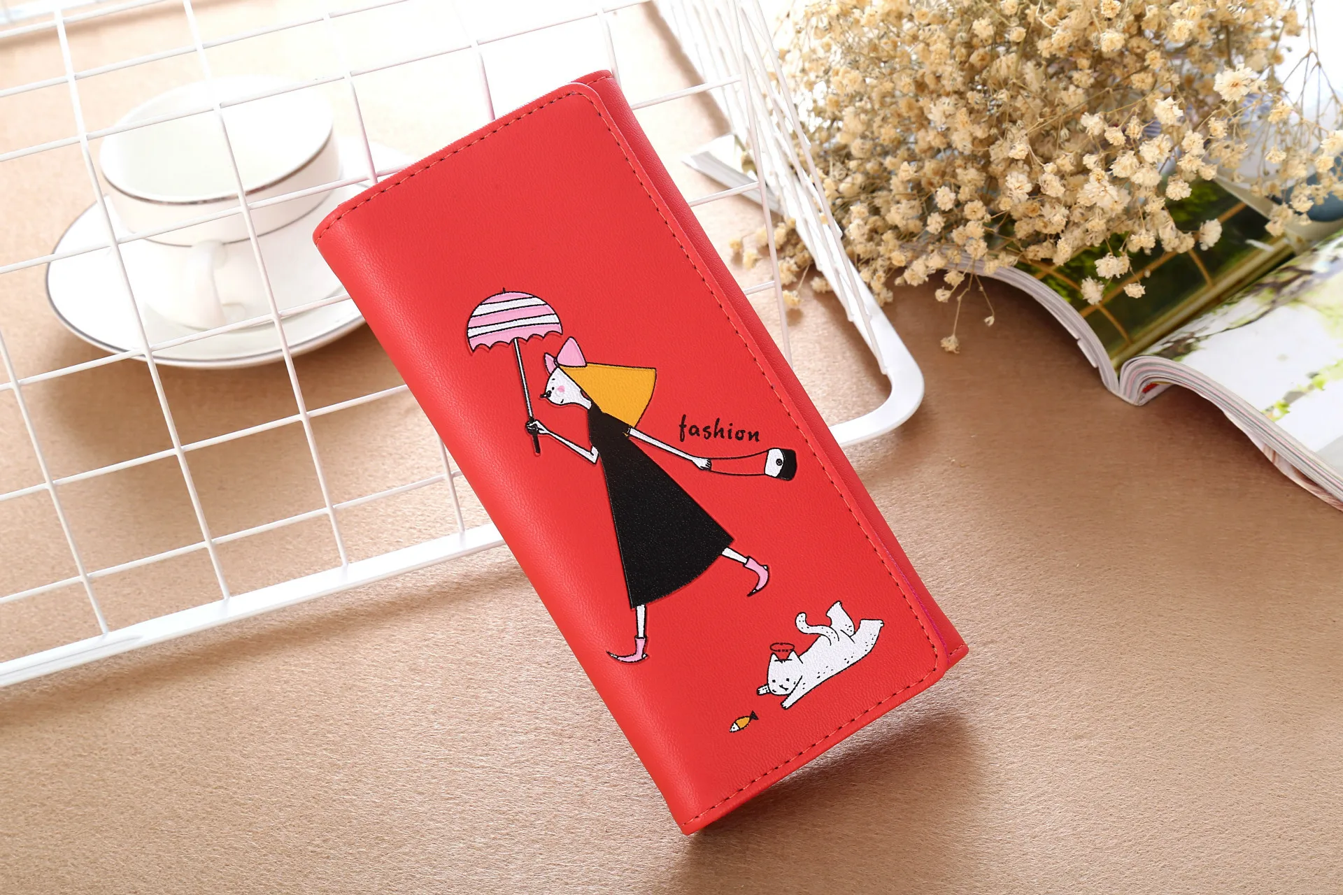Женский кошелек, Модный женский модный кошелек с рисунком, сумка для мобильного телефона