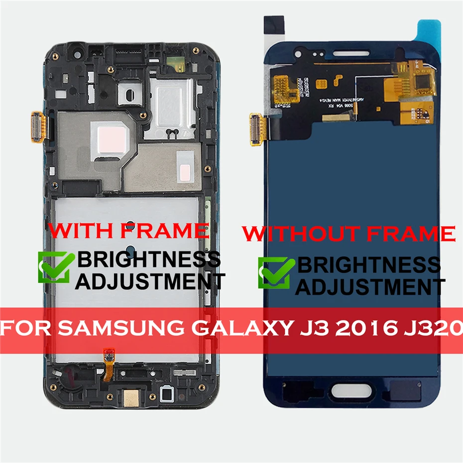 SM-J320FN/M/H/DS lcd для samsung Galaxy J3 J320F J320FN J320H J320M дисплей сенсорный экран дигитайзер сменная рамка