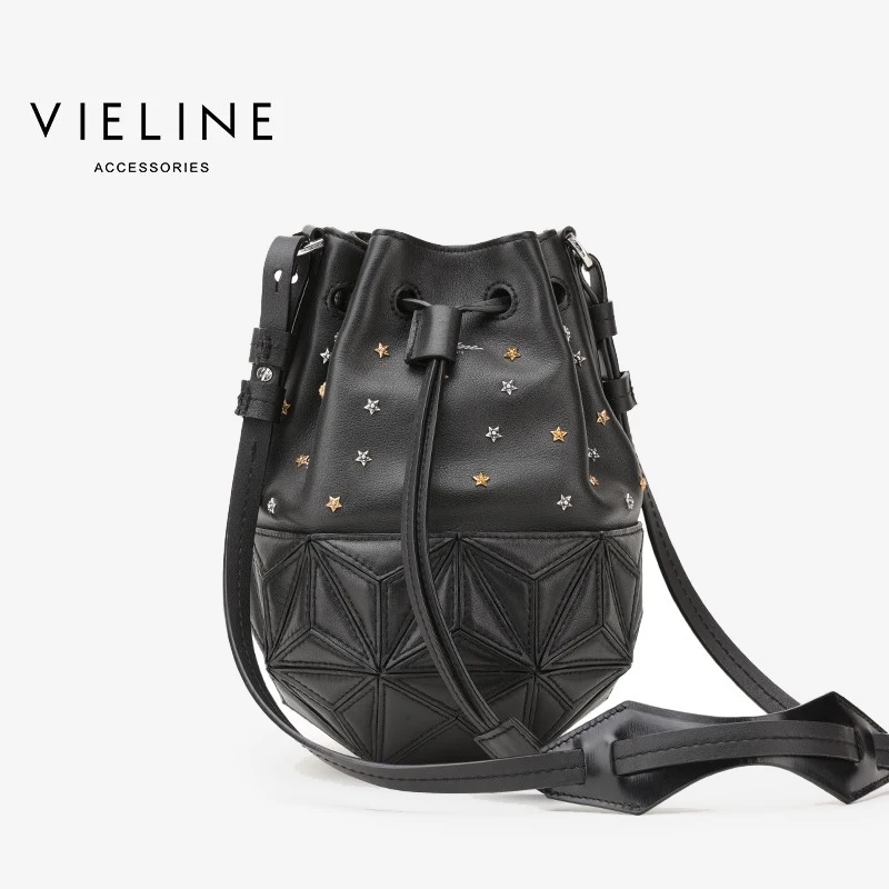 

Сумка-ведро Vieline из натуральной кожи, сумка на плечо из коровьей кожи, сумка в виде ананаса, дизайн для миланской выставки