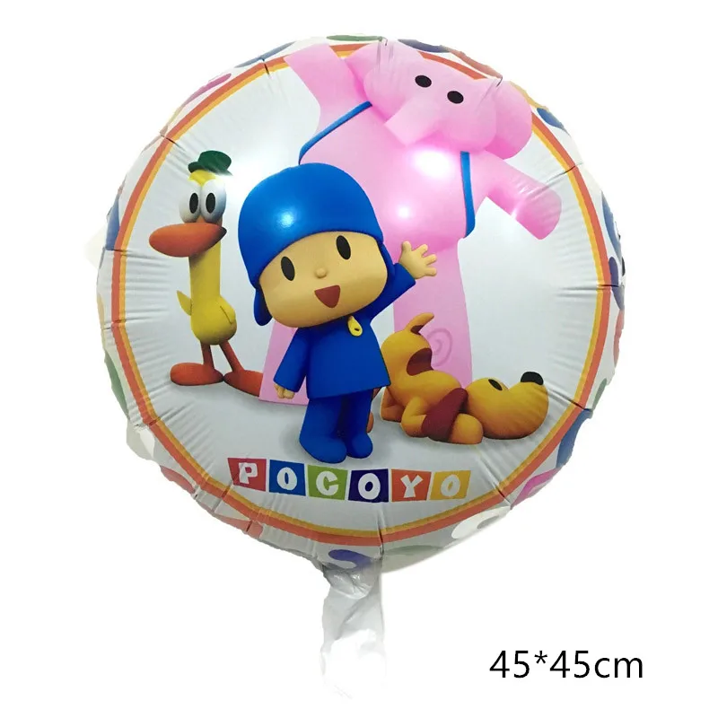 50 шт 18 дюймов Pocoyo фольги BalloonBirthday Свадебные украшения мультфильм воздушные шары