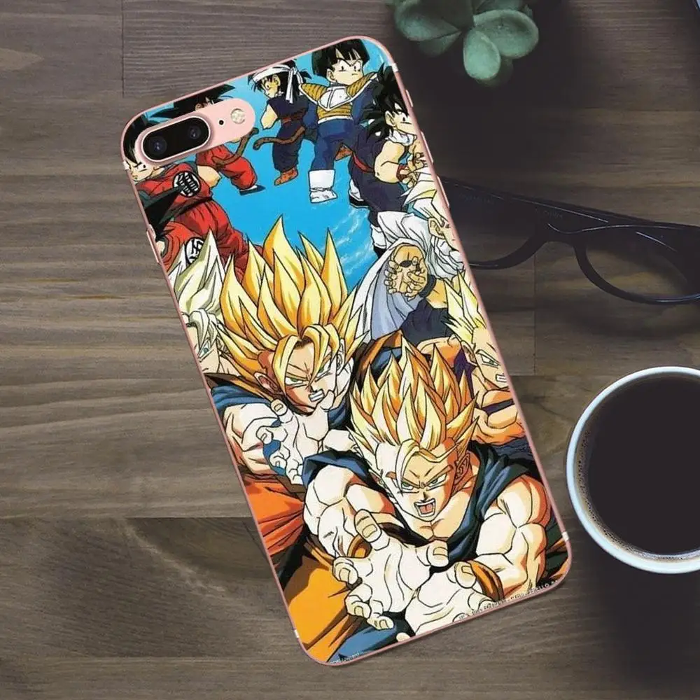 Все персонажи Dragon Ball для Apple iPhone X 4 4S 5 5C SE 6 6S 7 8 Plus Galaxy A3 A5 J1 J2 J3 J5 J7 2017 мягкий модный