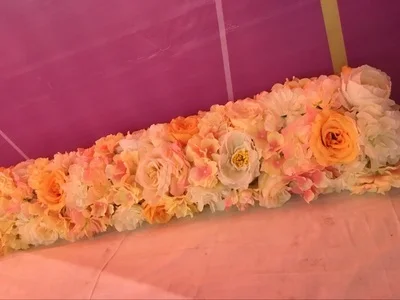 Цветок Свадебный длинный стол центральный Декор Арка Дверь lintel цветок Фотофон