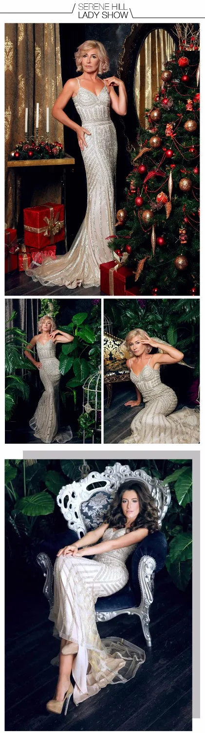 Robe De Soiree бриллиантовое вечернее платье телесного цвета, серые, серебристые вечерние платья, официальное длинное вечернее платье размера плюс LA6002