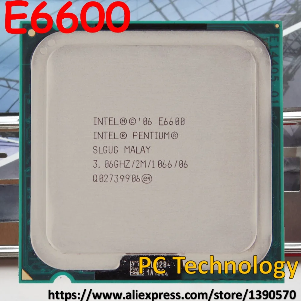 Оригинальный настольный процессор Intel E6600 pentium E 6600 2 Мб кэш памяти 3 06 ГГц 1066 МГц