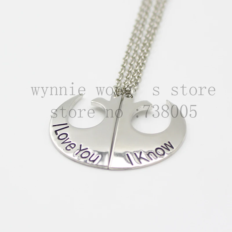 2015 Новый стиль Звездные войны эмблема бунцев влюбленных пар I Love you know 2 части