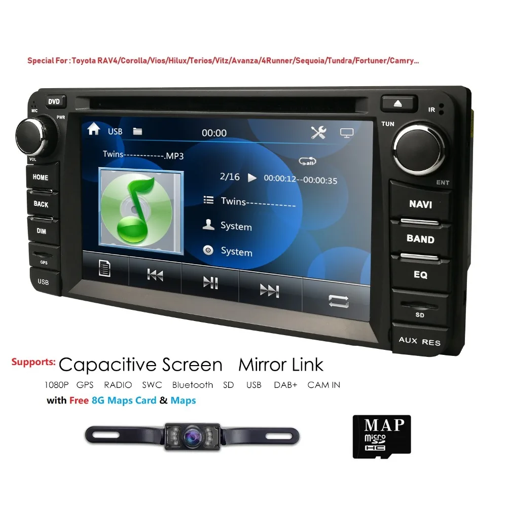 Hizpo 6 2 дюймов Автомобильный dvd плеер для Toyota универсальный RAV4 COROLLA 2000 2006 CAMRY VIOS HILUX