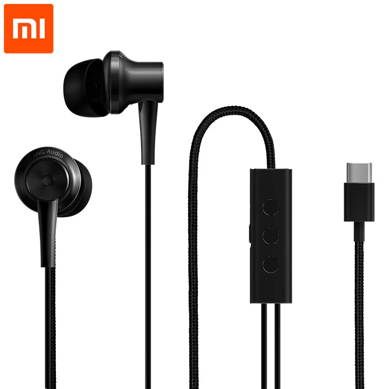 2017 новые оригинальные наушники для телефона Xiaomi шумоподавление usb type C разъем