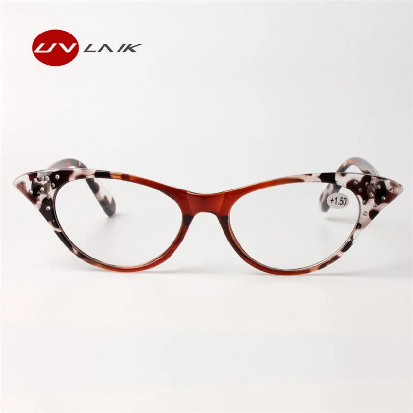 Кошачий глаз очки для чтения женщины дальнозоркостью тонкий с весной шарнир 1.5 2.0
